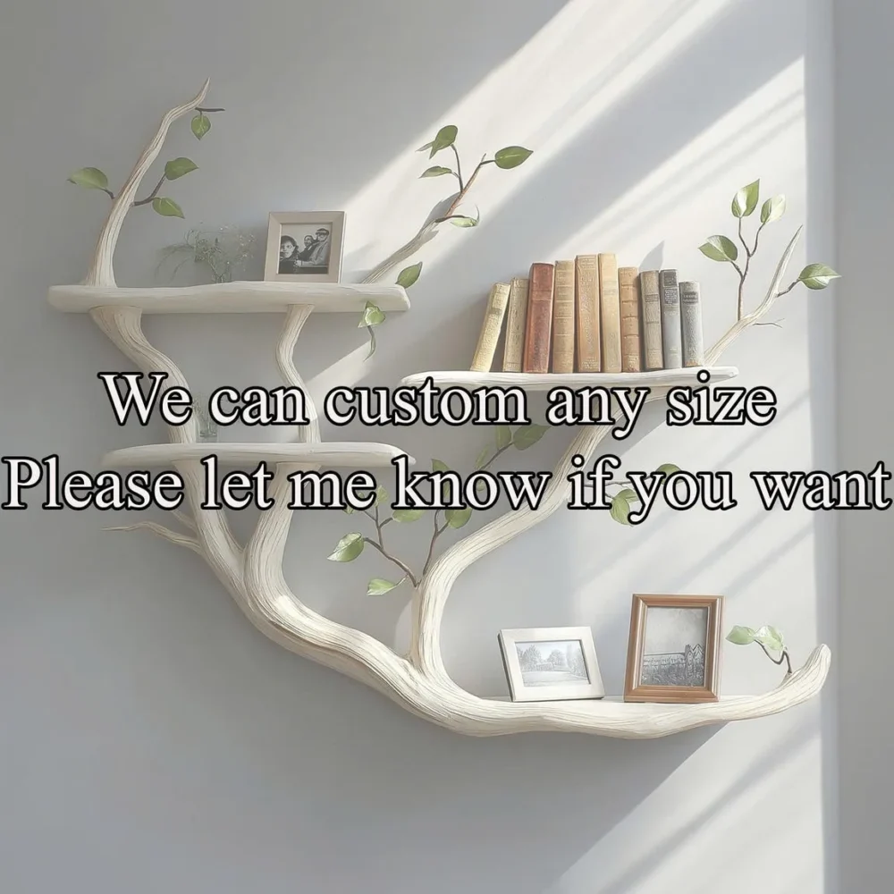 Floating Bookshelf, Rustic Solid Wood, Handmade Wall Shelf - Image 3