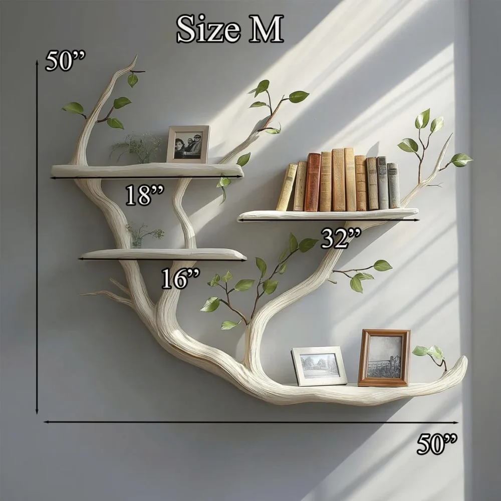 Floating Bookshelf, Rustic Solid Wood, Handmade Wall Shelf - Image 5