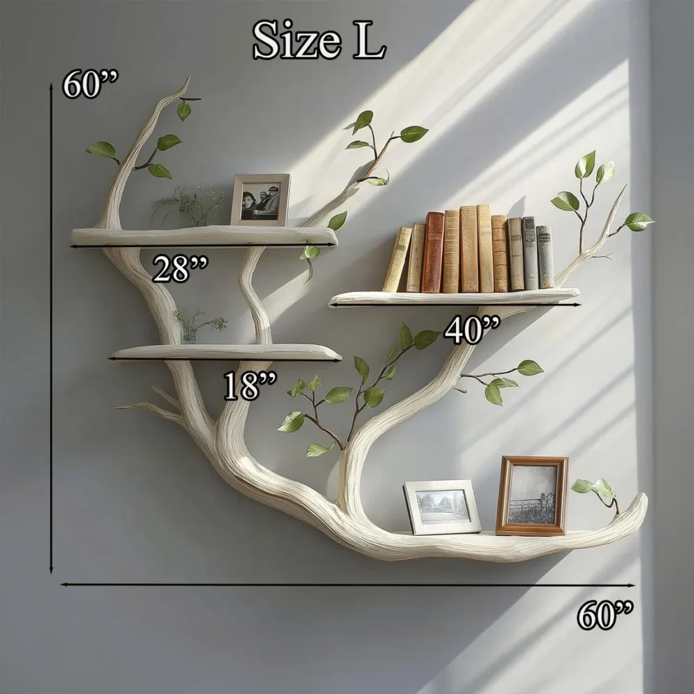 Floating Bookshelf, Rustic Solid Wood, Handmade Wall Shelf - Image 6